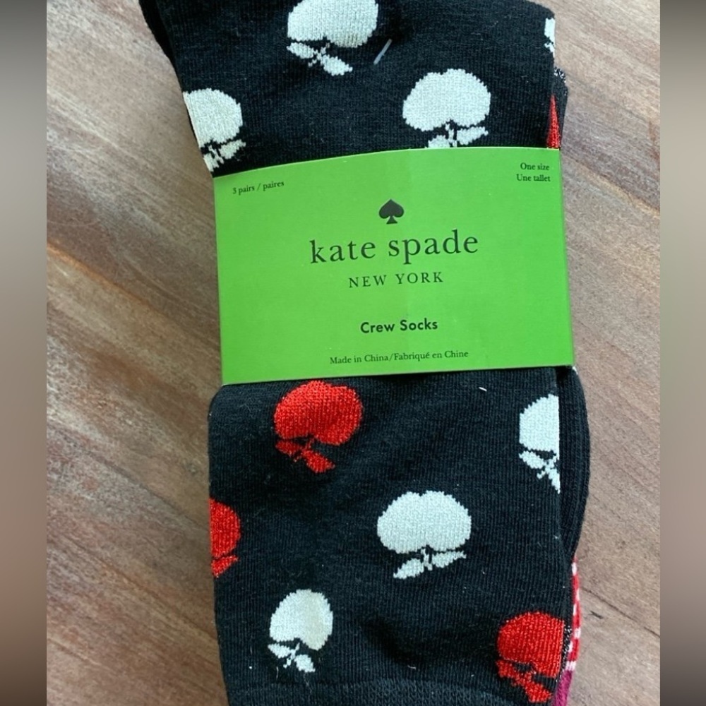 Kate Spade New York Crew Socks. Set of 3